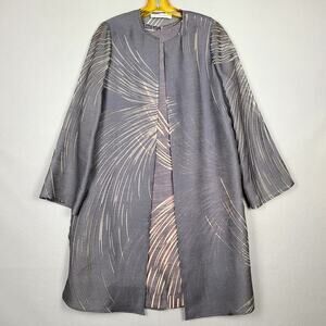 VTG Ildi Marshall Two-Piece Shift & Jacket Dress, Gray, Women's 8 Viscose Linen